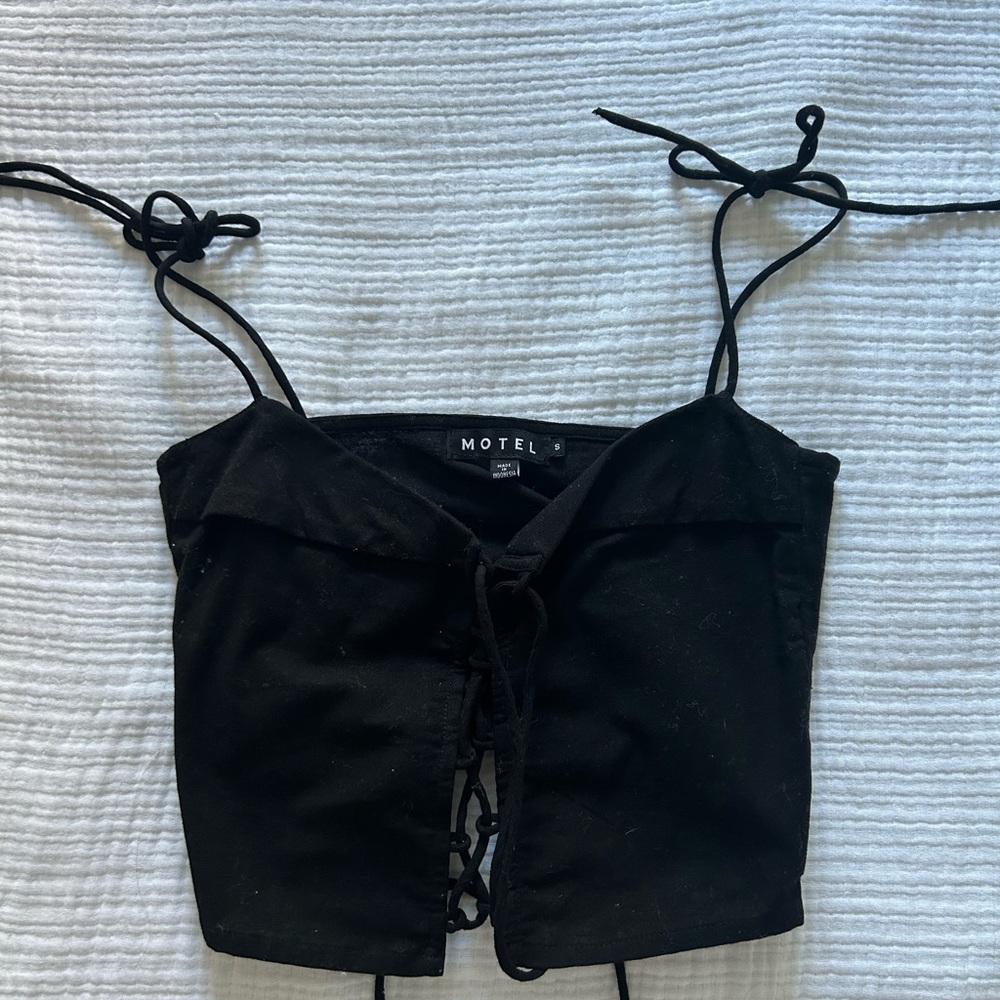 Motel rocks black corset top